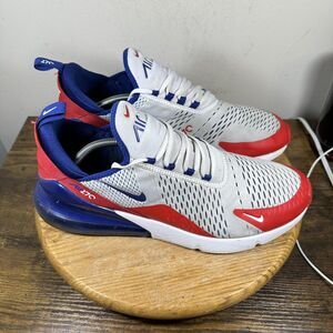 Nike Air Max 270 Shoes Mens Size 14 White Red Blue CW5581-100 Athletic Sneakers